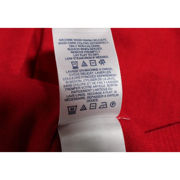 Land's End Red Christmas Sweater Women's 2X (20W/22W) Crew Neck Pull-over LS - Picture 7 of 11